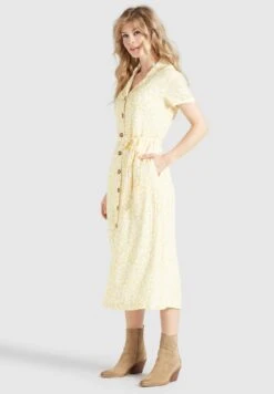Khujo GOYA - Blusenkleid - Gelb-weiß Geblümt -Khujo Verkaufsgeschäft 518b2fd2f5594856a8982c106e6e3188