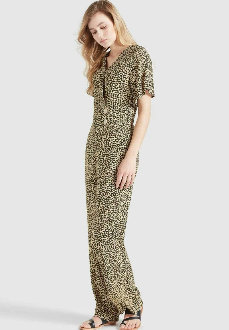 Khujo BORGIA - Jumpsuit - Schwarz-gelb Geblümt 5 Khujo BORGIA - Jumpsuit - Schwarz-gelb Geblümt – Bild 5