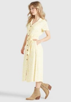 Khujo GOYA - Blusenkleid - Gelb-weiß Geblümt -Khujo Verkaufsgeschäft e6a635bac0f34c54a1e822463ed114d6