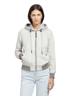 Khujo Blouson "Persee" In Weiß/ Grau -Khujo Verkaufsgeschäft khujo blouson persee in weiss grau 7